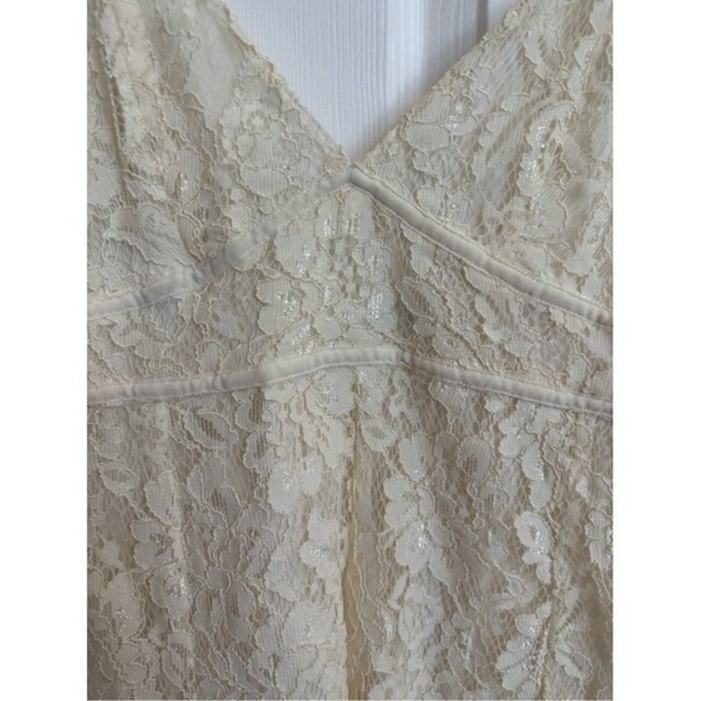 Kimchi Blue Ivory Lace Slip Dress Mini Coquette Cottagecore Rush Week XS - Picture 6 of 7